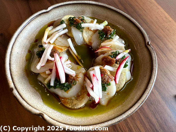 The Happy Crane San Francisco ginger scallion scallop